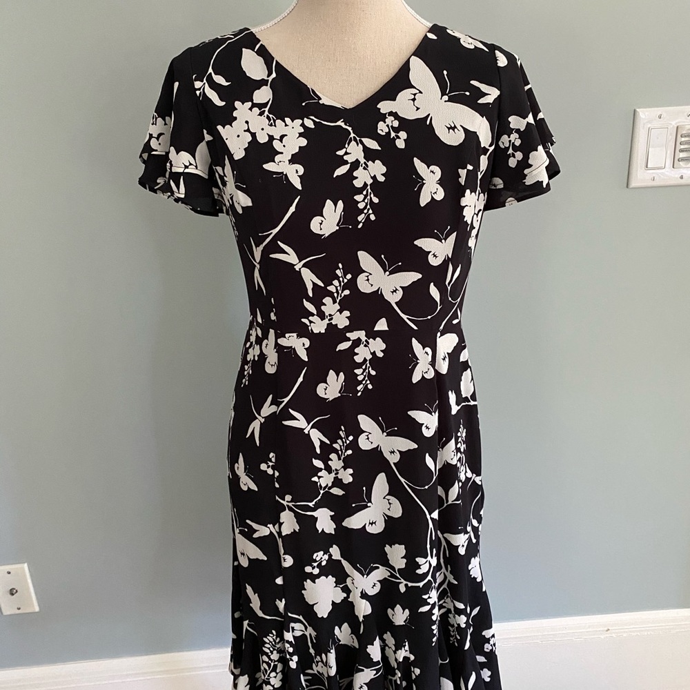 Rsvp By Talbots - Elegant Black Patterned Dress - image 1
